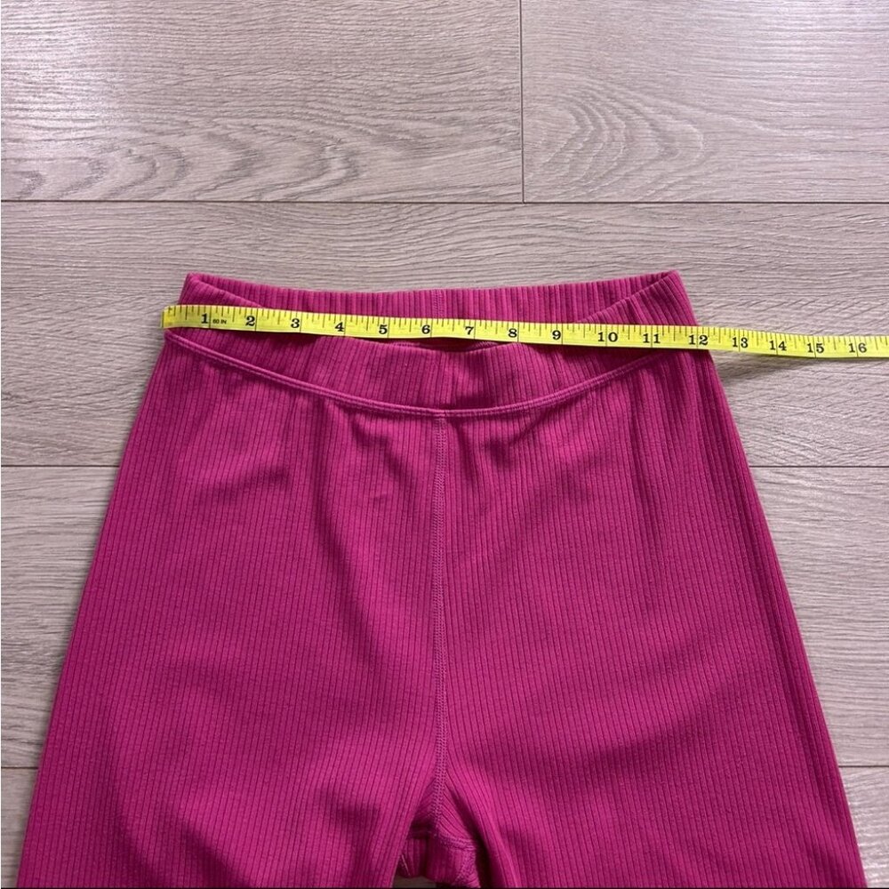 ALO Yoga Ribbed Pink Leggings - Picture 6 of 9